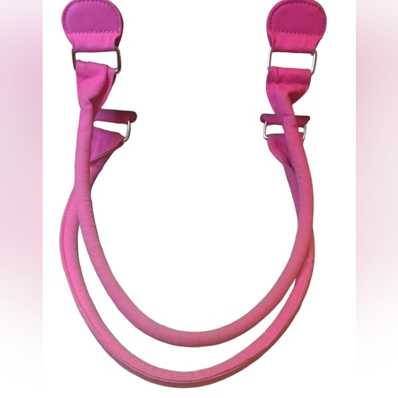 Victoria's Secret Canvas Tote Bag in Black and Dark Pink Stripes Black Sequins. - Picture 9 of 10